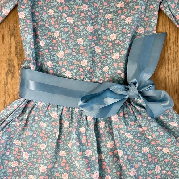 The Children’s Hour by Jan Brigg’s Vintage Blue Ditsy Floral Dress Size 4T - Picture 5 of 15